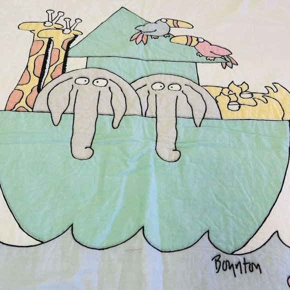 vintage Boynton cat nursery wall hanging quilted handmade kids kitty Meow - Picture 2 of 12